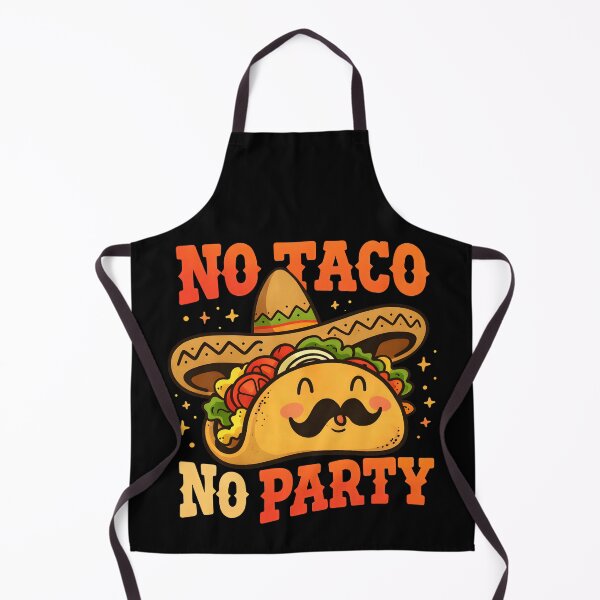 Item preview, No Taco No Party Funny Mexican Food Taco Mustache Sombrero Streetwear Art designed and sold by DrawHandArt.