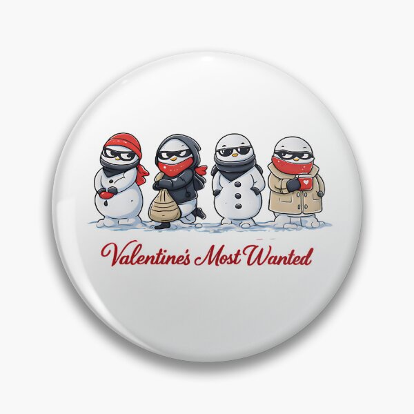 Item preview, funny valentines day most wanted, valentines gang, cute snowwomen designed and sold by HoneyVibe.