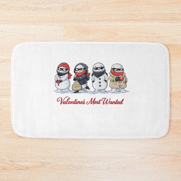 Item preview, funny valentines day most wanted, valentines gang, cute snowwomen designed and sold by HoneyVibe.