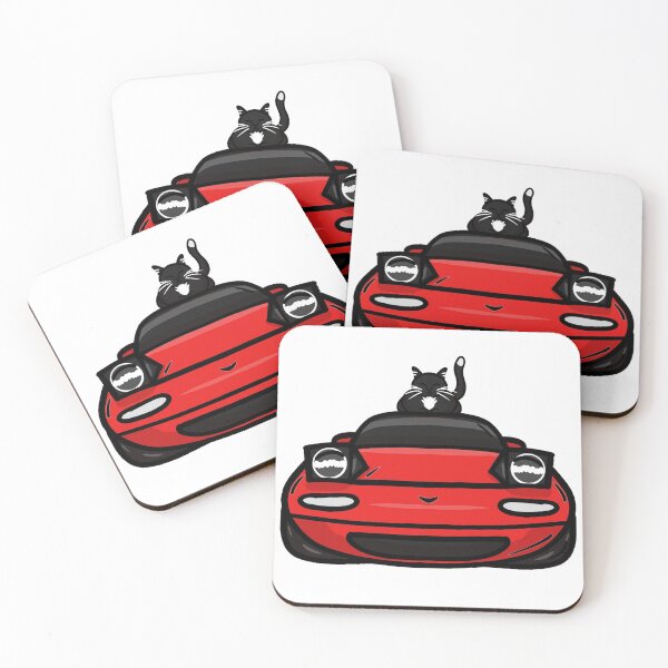 Item preview, Funny Cat on Sweet Miata Sticker — Cool Car & Cat Design designed and sold by MonkiFlipp.