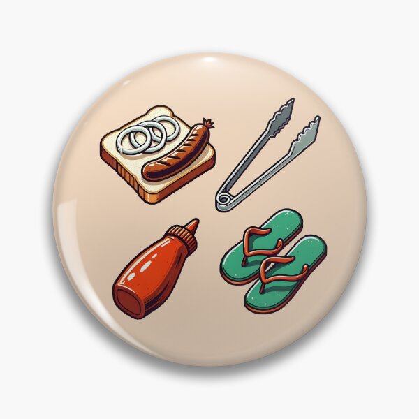Item preview, Aussie Summer BBQ Essentials - Snag, Thongs & Sauce designed and sold by GREENZ0NE.