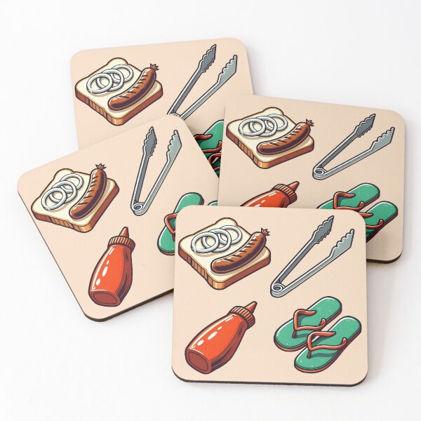 Item preview, Aussie Summer BBQ Essentials - Snag, Thongs & Sauce designed and sold by GREENZ0NE.