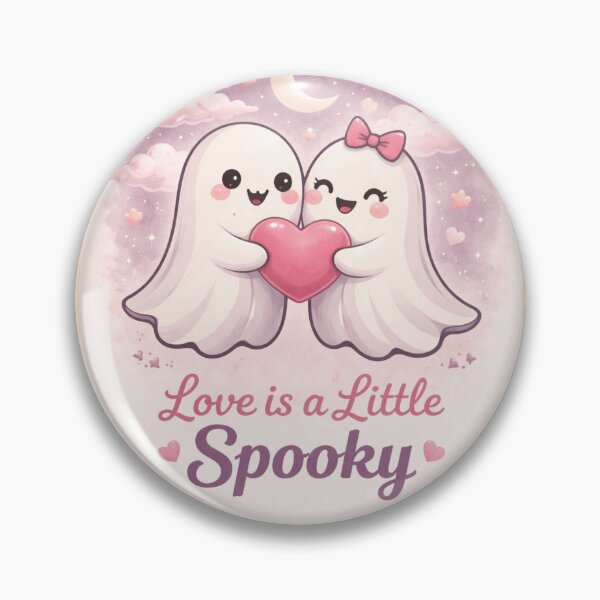 Item preview, Love is a Little Spooky – Cute Ghost Couple Halloween Valentine designed and sold by PunchDrop.
