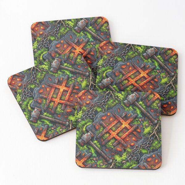 Item preview, Dwarven Forge Pattern - Molten Runes, Hammers & Moss designed and sold by SavinMercantile.