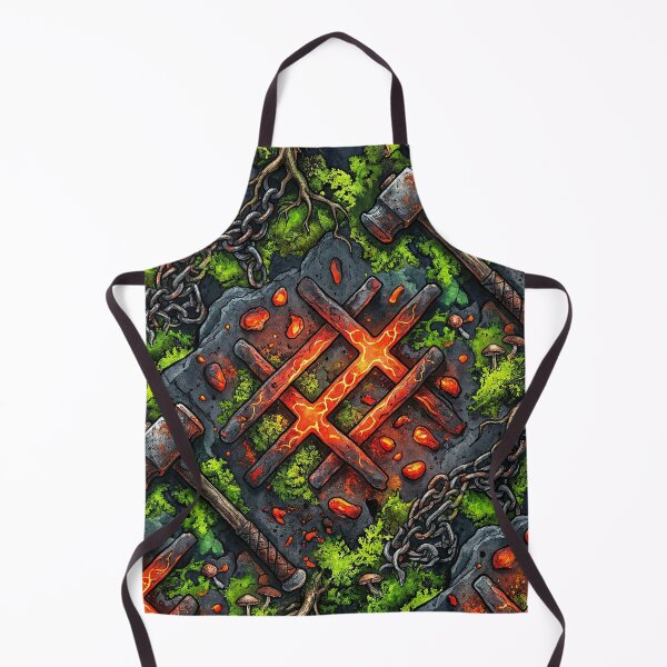 Item preview, Dwarven Forge Pattern - Molten Runes, Hammers & Moss designed and sold by SavinMercantile.