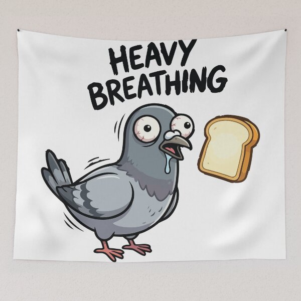 Item preview, Heavy Breathing For Bread - Addicted Pigeon Meme designed and sold by Petzzz.