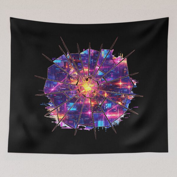 Item preview, Shattered Reality - Cyberpunk City Hole Illusion designed and sold by Dakson Design - Fantasy Art.