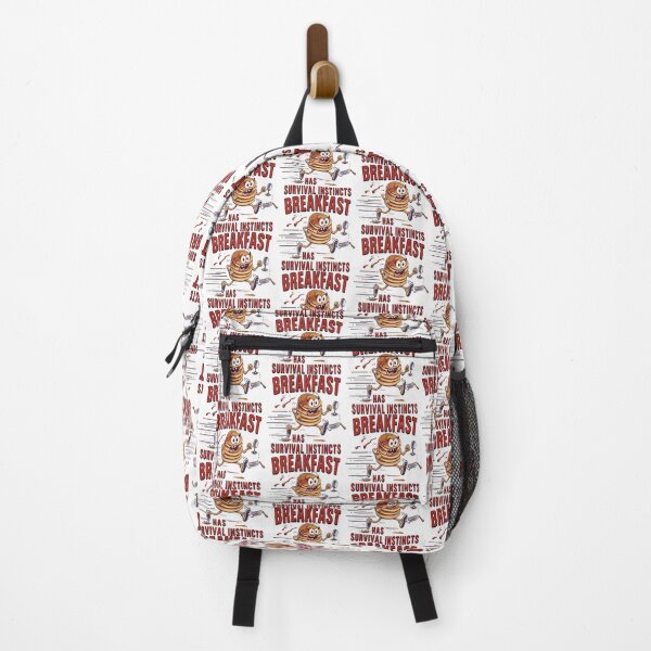 Item preview, Breakfast has survival instincts – Funny Running Pancake Cartoon Food Humor Design designed and sold by RMTrendy.