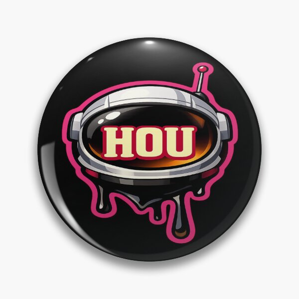 Item preview, HOU Space City Drip Astronaut Helmet – Houston Texas Neon Sticker Design designed and sold by POD DYNASTY.