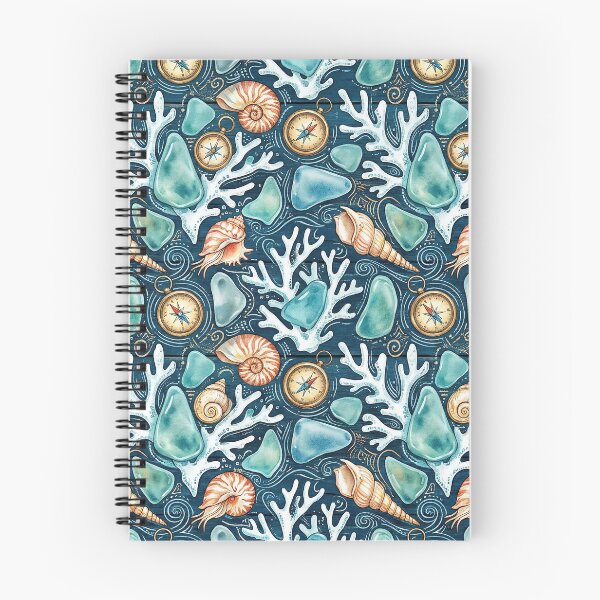 Item preview, Sea Glass & Coral Pattern - Nautical Oceanographer Aesthetic designed and sold by SavinMercantile.
