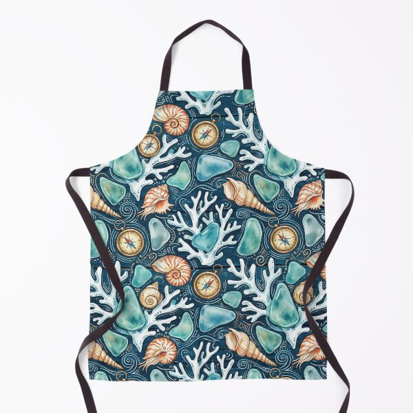 Item preview, Sea Glass & Coral Pattern - Nautical Oceanographer Aesthetic designed and sold by SavinMercantile.