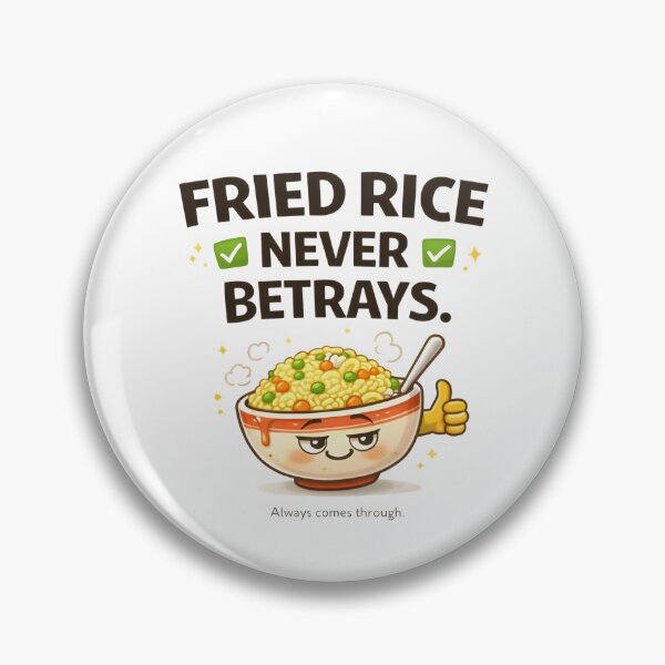 Item preview, Fried Rice Never Betrays – Funny Comfort Food Loyalty Cartoon Design designed and sold by Snackwear Apparel.