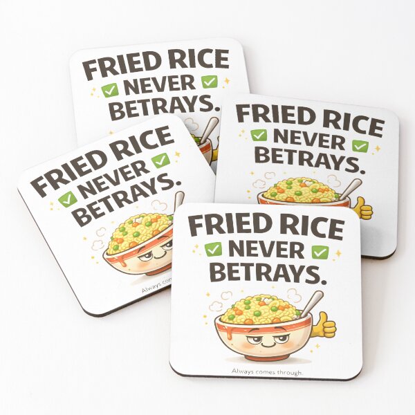 Item preview, Fried Rice Never Betrays – Funny Comfort Food Loyalty Cartoon Design designed and sold by Snackwear Apparel.
