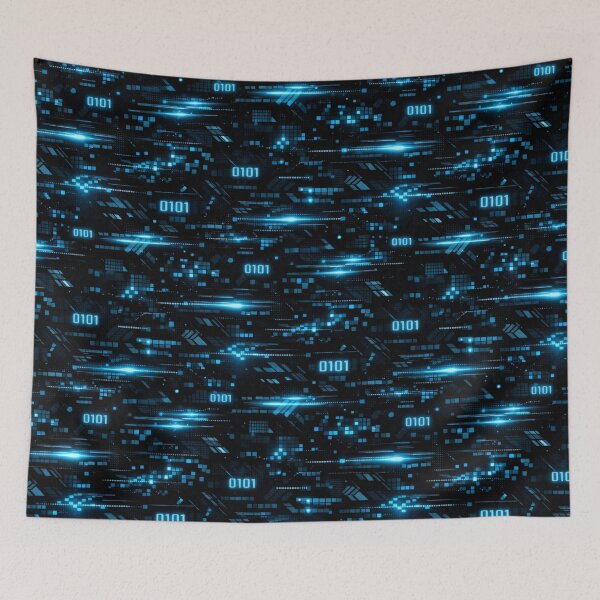 Item preview, Digital Data Flow Cyber Speed Pattern designed and sold by FantasyRealmOP.