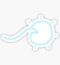 Welle in die Sonne hellblau Sticker
