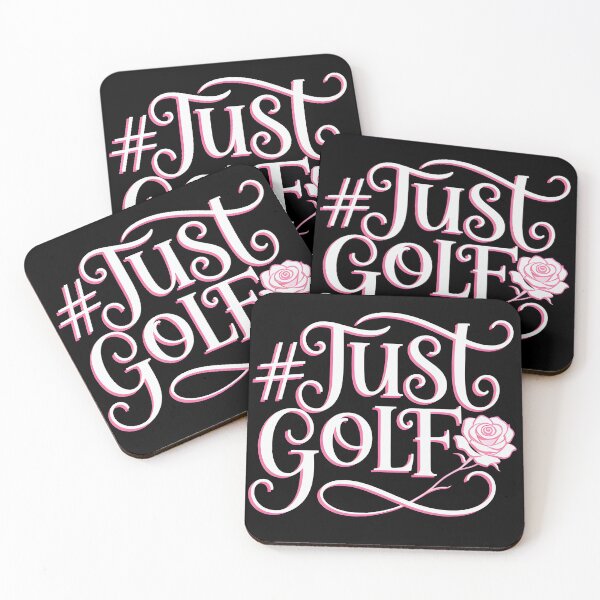 Item preview, #JUSTGOLF – Elegant Feminine Golf Script Design with Heart Accent designed and sold by MKV Design.