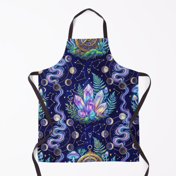 Item preview, Celestial Forest Pattern - Crystals, Moons & Astrolabes designed and sold by SavinMercantile.