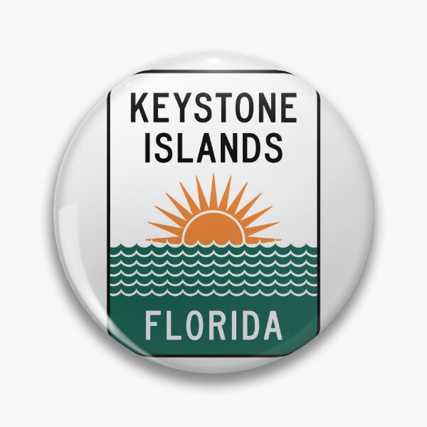 Item preview, Keystone Islands Florida - Beach Sign designed and sold by TheOldMittenIllustrated.
