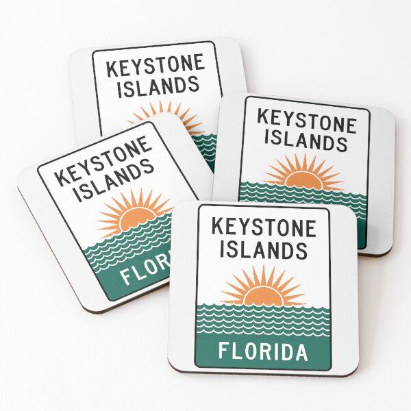 Item preview, Keystone Islands Florida - Beach Sign designed and sold by TheOldMittenIllustrated.