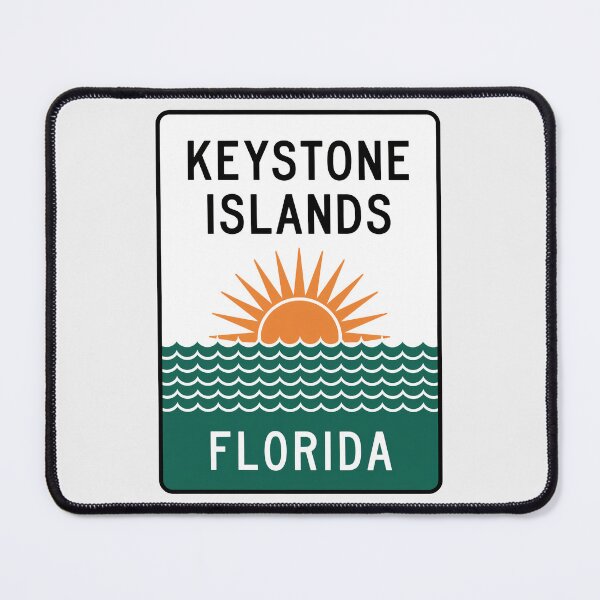 Item preview, Keystone Islands Florida - Beach Sign designed and sold by TheOldMittenIllustrated.