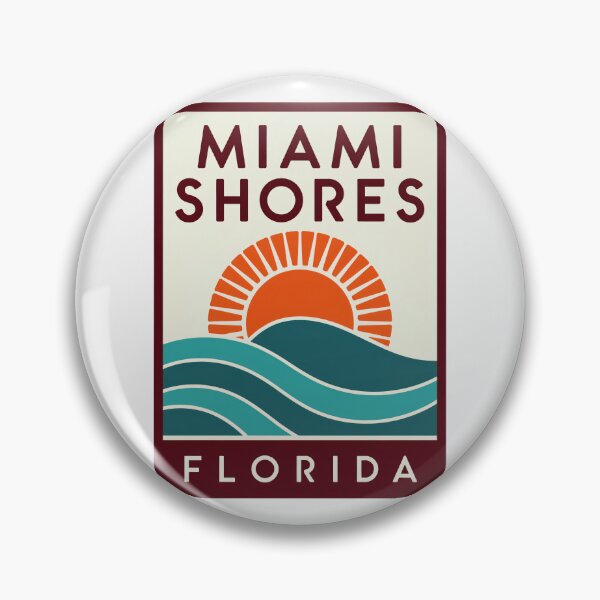 Item preview, Miami Shores Florida - Beach Sign designed and sold by TheOldMittenIllustrated.