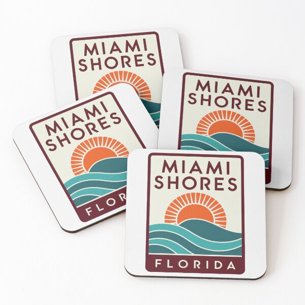 Item preview, Miami Shores Florida - Beach Sign designed and sold by TheOldMittenIllustrated.