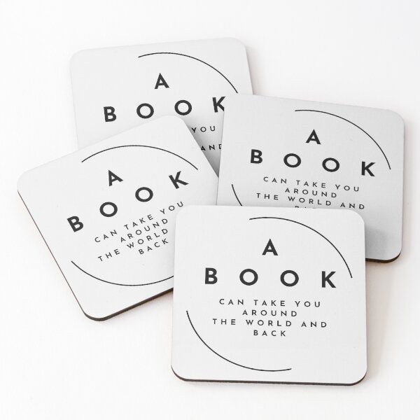 Item preview, Minimalist Book Quote Typography – “A Book Can Take You Around the World and Back” designed and sold by digitalbitcraft.