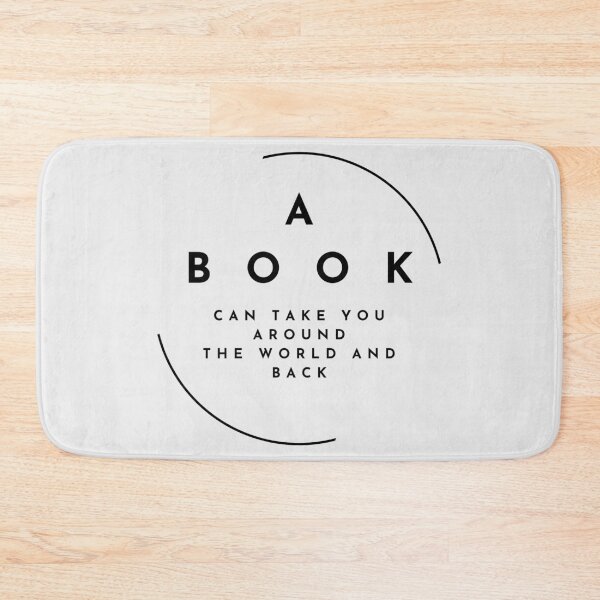Item preview, Minimalist Book Quote Typography – “A Book Can Take You Around the World and Back” designed and sold by digitalbitcraft.