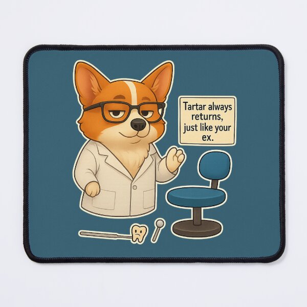 Item preview, Funny Dentist Corgi – Dental Hygiene & Orthodontics Humor designed and sold by @majovegana.