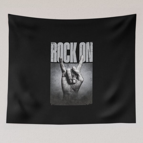Item preview, Rock Hand Sign with "Rock On" Text designed and sold by QuoteCanvas.TH.