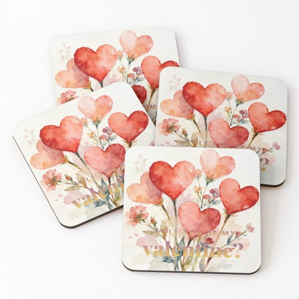Item preview, Romantic Heart-Shaped Floral Illustration – Dreamy Valentine’s Day Watercolor Art designed and sold by BlueYasmine.