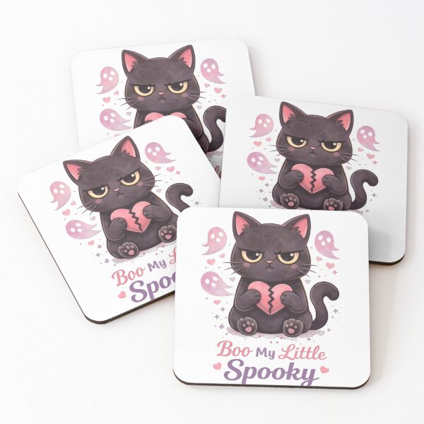 Item preview, Boo My Little Spooky – Cute Black Cat Halloween Valentine designed and sold by PunchDrop.