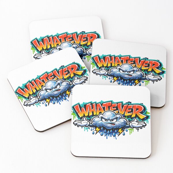 Item preview, Whatever Angry Storm Cloud Graffiti Illustration designed and sold by SplashPixel.