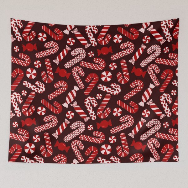 Item preview, Candies & Candy Canes - Monochrome Red Maroon Burgundy designed and sold by thecolorbirdie.