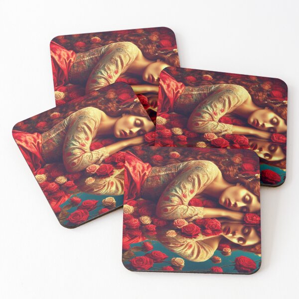 Item preview,  Petals of Silence– Romantic Surreal Portrait Art designed and sold by Okmanoo.