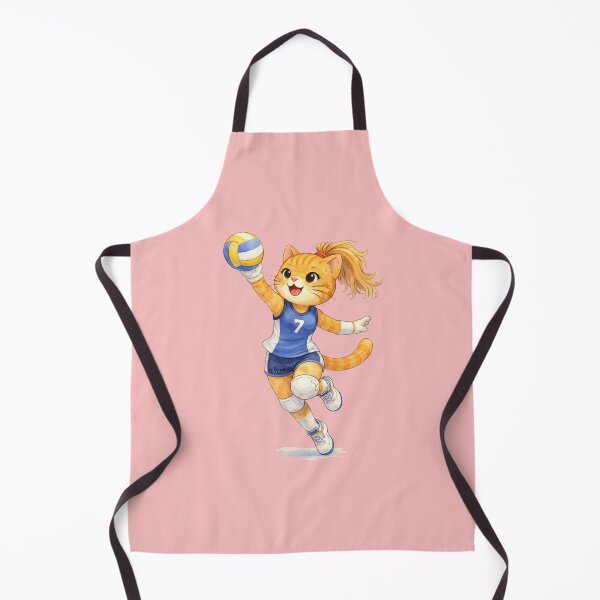 Item preview, Cute Volleyball Cat Champion – Watercolor Sports Illustration designed and sold by WeLoveCatss.