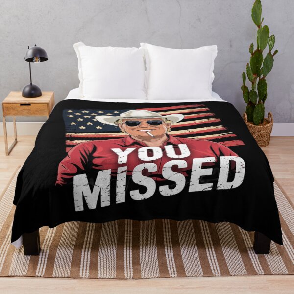 Item preview, Western Trump Cowboy You Missed Trump Flag designed and sold by MarkLeedsArt.