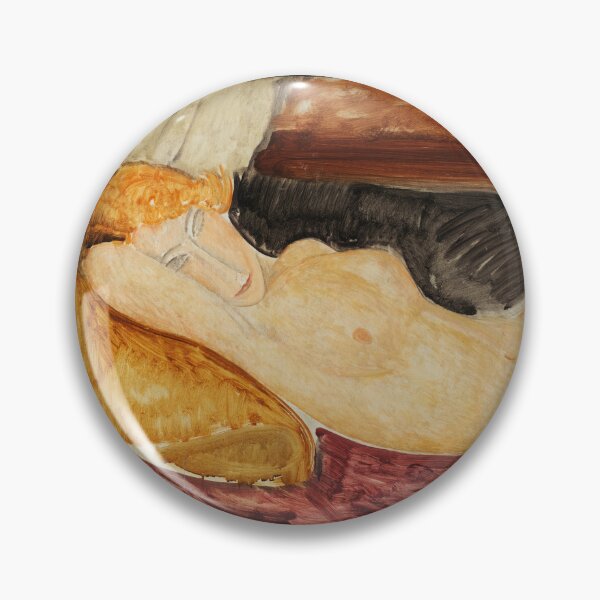 Item preview, Lying Nude by Amedeo Modigliani: Modern École de Paris Fine Art Print designed and sold by artofuniverse.
