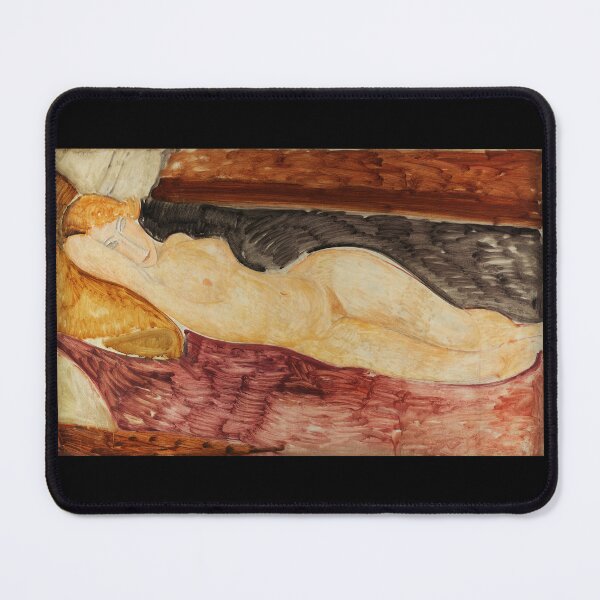 Item preview, Lying Nude by Amedeo Modigliani: Modern École de Paris Fine Art Print designed and sold by artofuniverse.