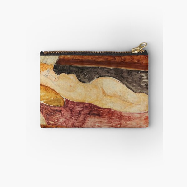Item preview, Lying Nude by Amedeo Modigliani: Modern École de Paris Fine Art Print designed and sold by artofuniverse.