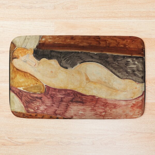 Item preview, Lying Nude by Amedeo Modigliani: Modern École de Paris Fine Art Print designed and sold by artofuniverse.