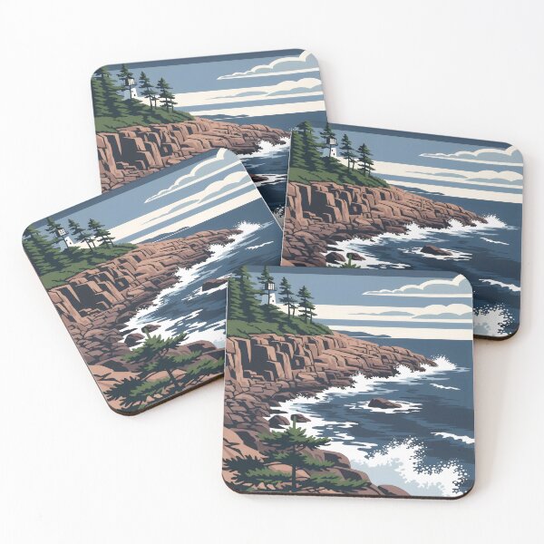 Item preview, Vintage Acadia National Park designed and sold by Natureframe Studio.