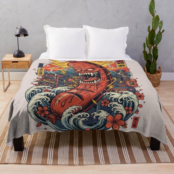 Item preview, Hot Dog Kaiju – Japanese Monster Food Art Illustration designed and sold by The True American.