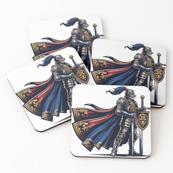 Item preview, Medieval Knight Guardian Shield Sword Heraldic Art designed and sold by DrawDrip.