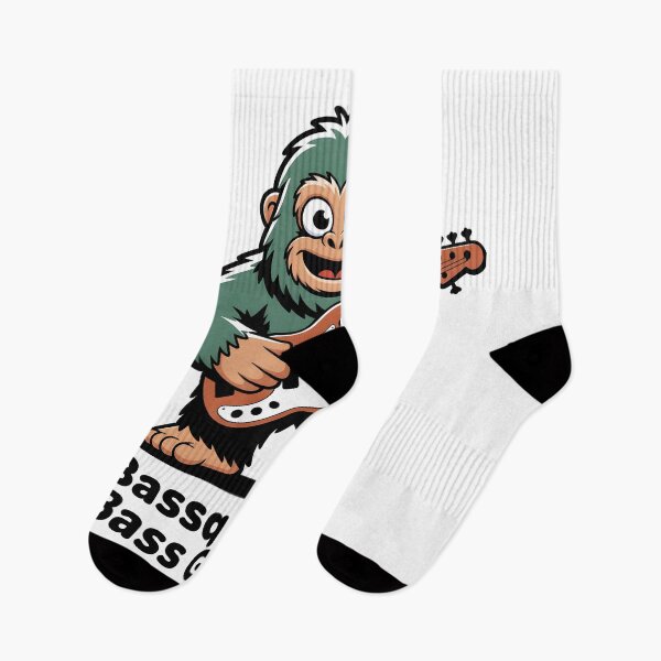 Item preview, Bassquatch Bass Guitar Funny Cartoon Shirt designed and sold by Viktorio Art Shop.