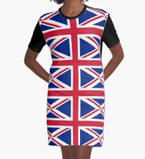 British Flag- Show your love for Great Britain! Graphic T-Shirt Dress