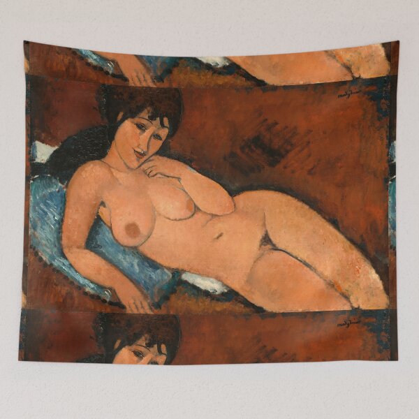 Item preview, Lying Nude by Amedeo Modigliani: Modern École de Paris Fine Art Printv designed and sold by artofuniverse.