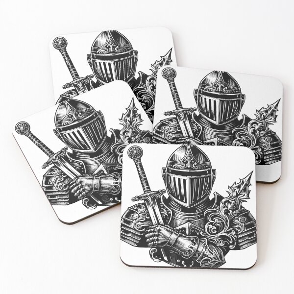 Item preview, Medieval Knight Armor Sword Mace Warrior Art designed and sold by DrawDrip.