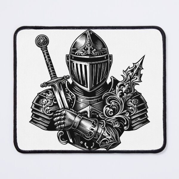 Item preview, Medieval Knight Armor Sword Mace Warrior Art designed and sold by DrawDrip.