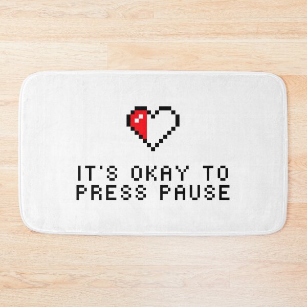 Item preview, Retro videogame inspirational quote, it's okay to press pause designed and sold by HarajukuTrend.